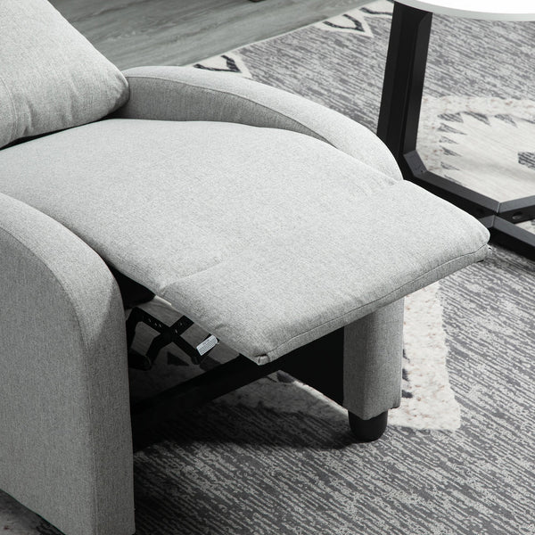 Indoor Manual Reclining Armchair - Light Grey