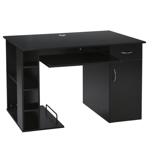 47.25" Computer Desk with Keyboard Tray - Black