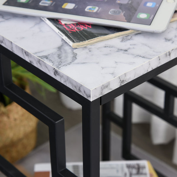 Modern Faux Marble Side Table