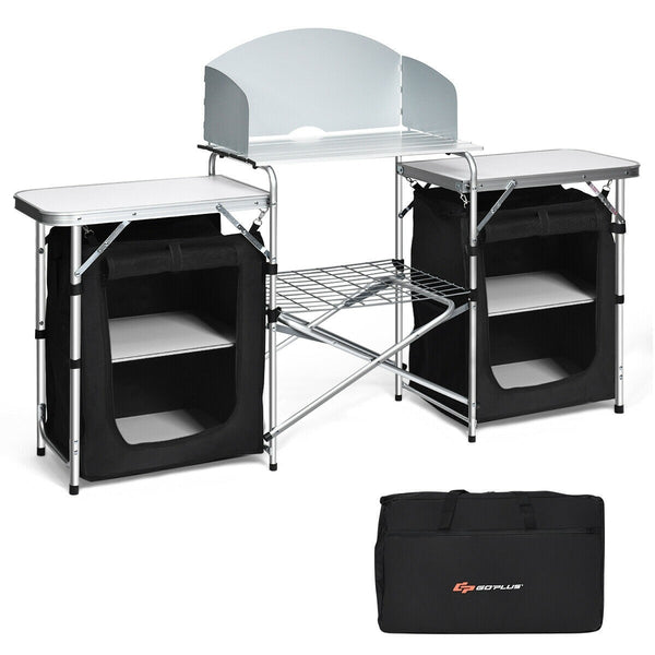 Portable Camping Table with Storage Organizer