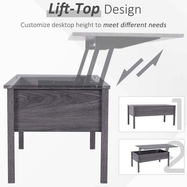 39" Modern Lift Top Coffee Table - Light Grey