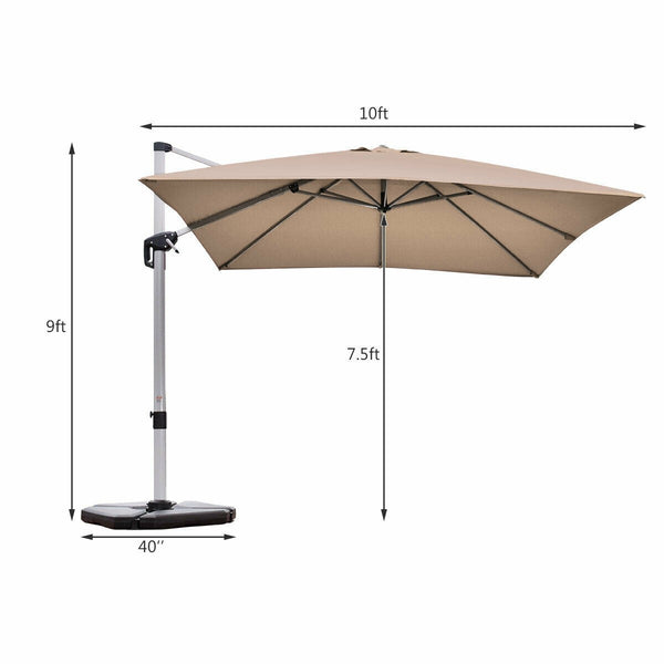 10ft Square Patio Umbrella - Tan