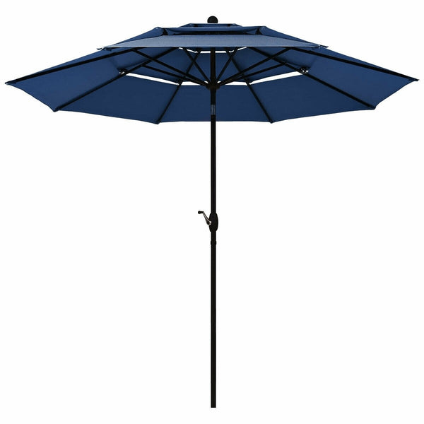 10ft 3 Tier Outdoor Patio Umbrella - Navy