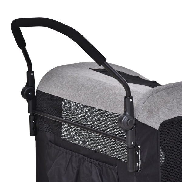 Folding  Pet Stroller Carrier -  Grey