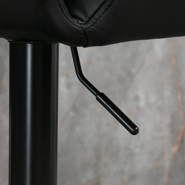 2 Adjustable Bar Stools - Black