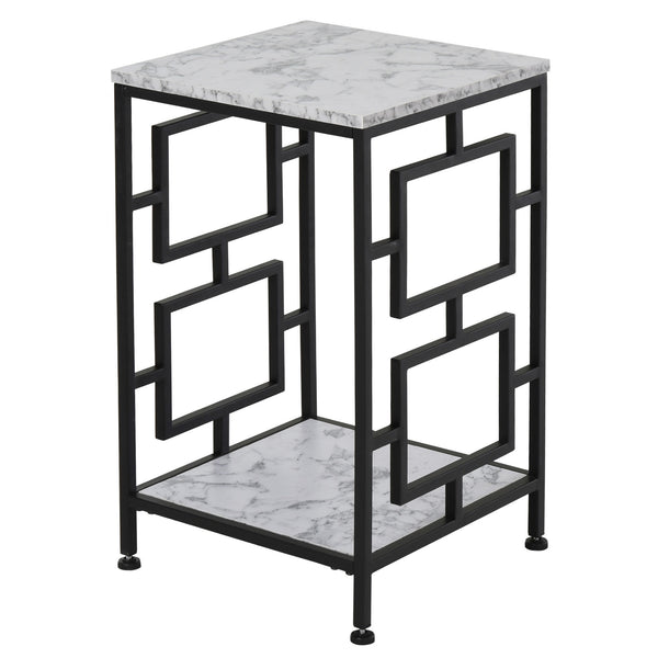 Modern Faux Marble Side Table