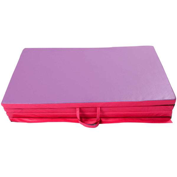 Folding Gym Exercise Yoga Mat - Pink