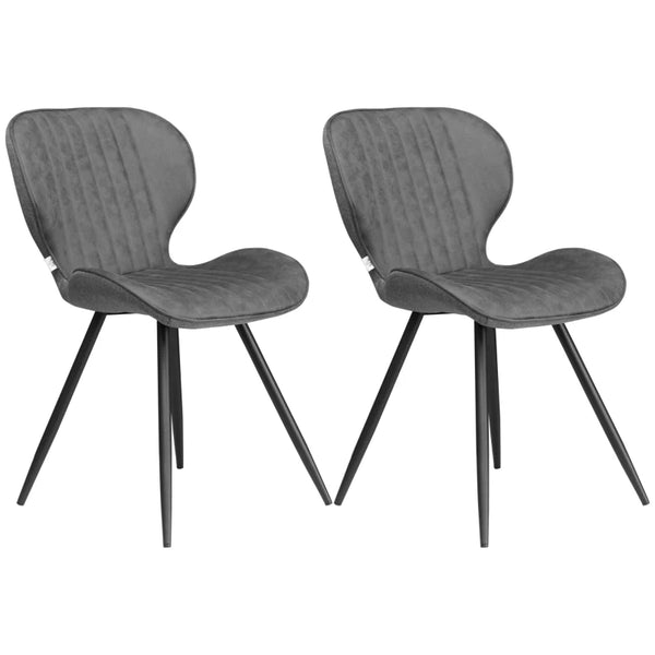 2 Armless Upholstered Accent Chairs - Gray