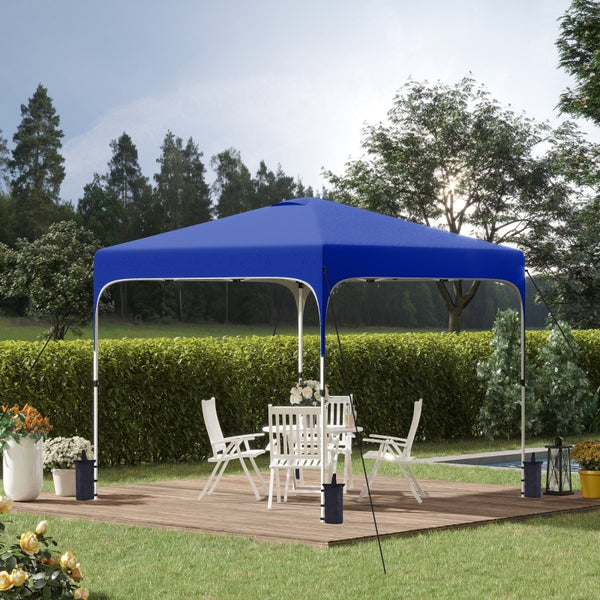 10' x 10' Height Adjustable Pop Up Tent - Royal Blue