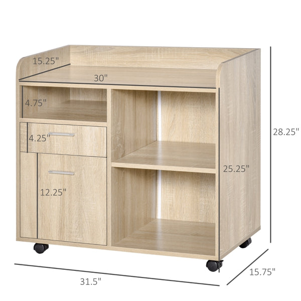 Multipurpose Printer Stand Cabinet - Oak