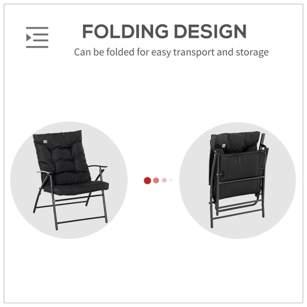 Foldable Outdoor Chair - Black