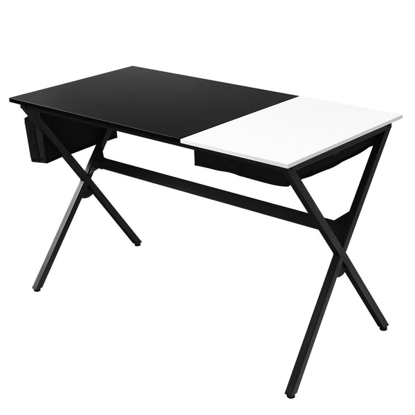 Writing Computer Desk with Drawer and Storage Bag - Black