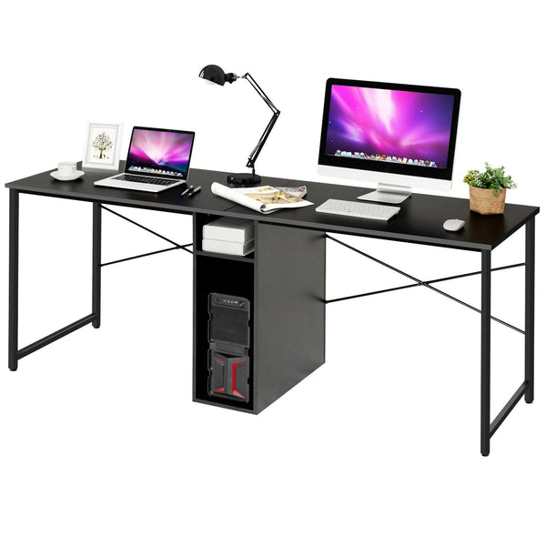 79" Multifunctional Office Desk for 2 - Black