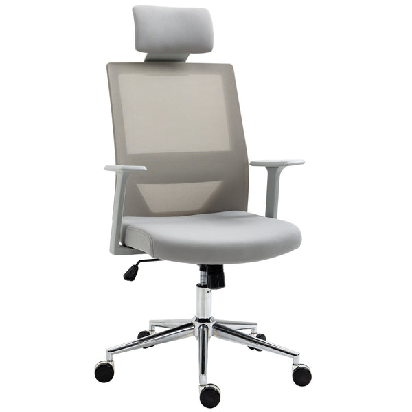 Height Adjustable High Back Executive Mesh Home Office Chair - Grey
