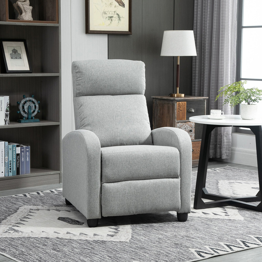 Indoor Manual Reclining Armchair - Light Grey