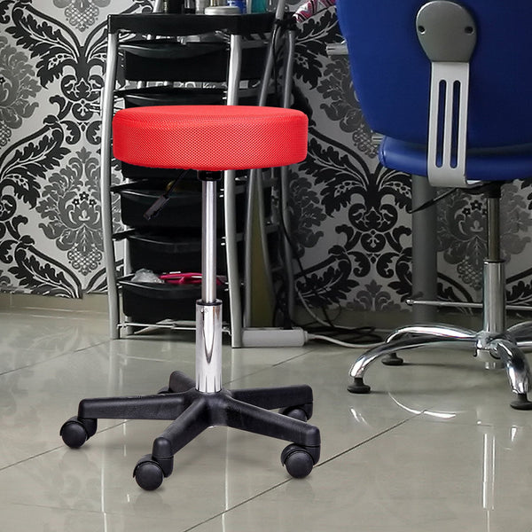Salon Spa Massage Swivel Stool with Changeable Covers - Black Red White