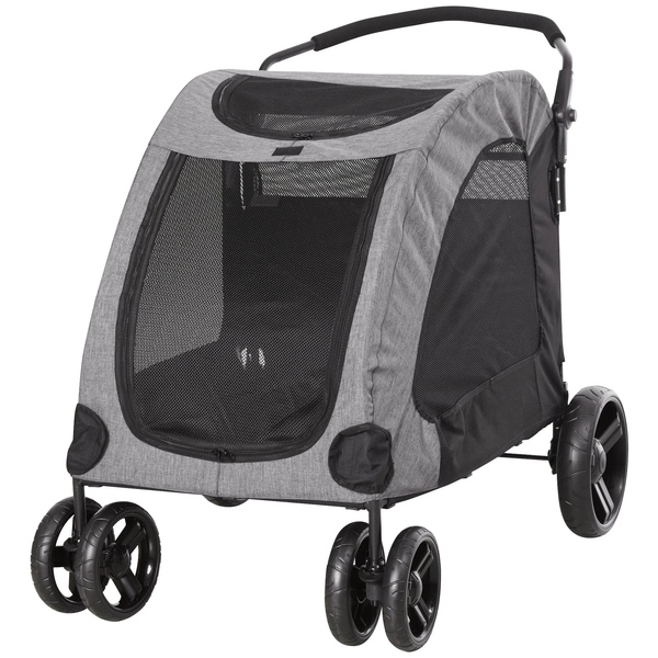 Folding  Pet Stroller Carrier -  Grey