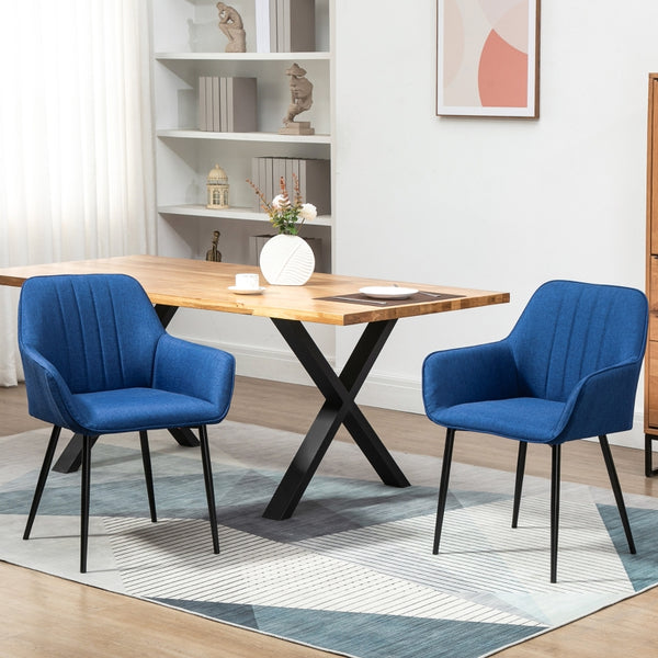 Set of 2 Accent Chairs - Blue