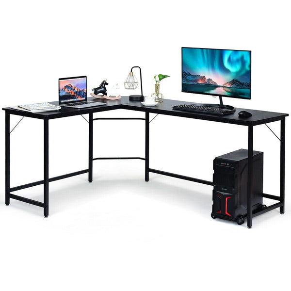 L Shaped Corner Computer / Gaming Desk - Black