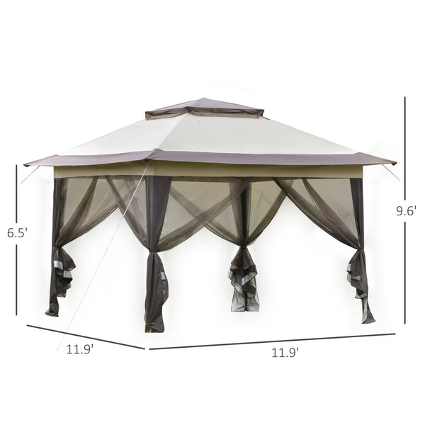 12x12 ft Pop Up Party Canopy Gazebo Tent with Roller Bag