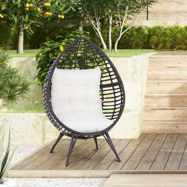 Outdoor Rattan Wicker Lounge Chair - Brown