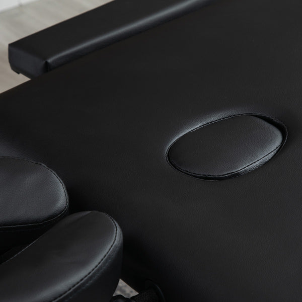 Ultra Light Aluminum Mobile Massage Table Bed - Black