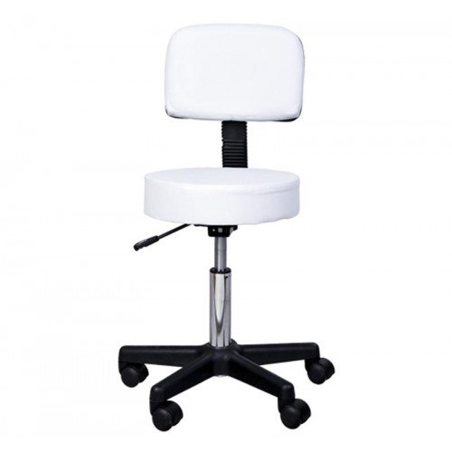 Swivel Salon Chair Massage Stool - White