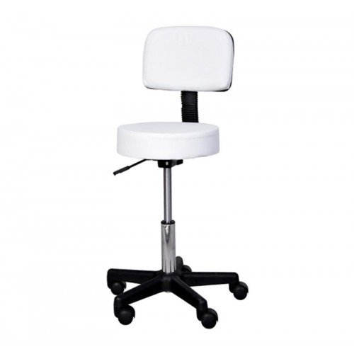 Swivel Salon Chair Massage Stool - White