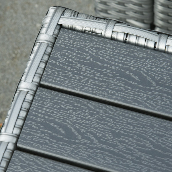 6pc Wicker Rattan Outdoor Patio Recliner Furniture Set - Grey