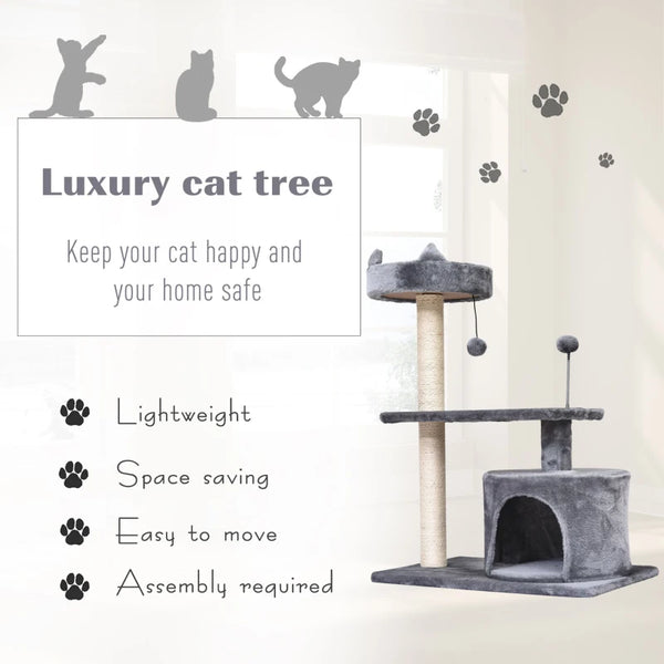 32" Multi-level Cat Tree - Grey
