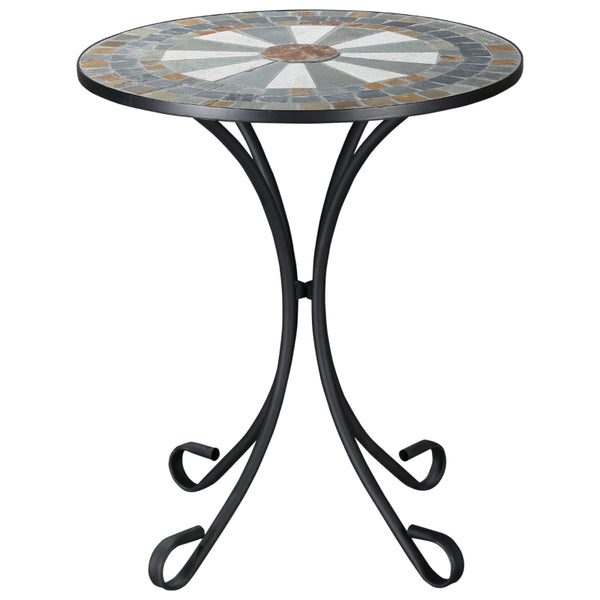 24" Outdoor Round Table - White and Green