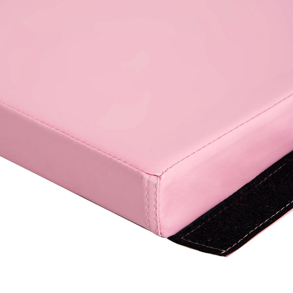 Folding Gym Exercise Yoga Mat (4 Panels) - Light Pink