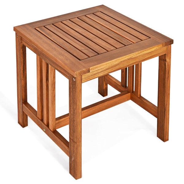 3pc Outdoor Wooden Patio Furniture Set - White