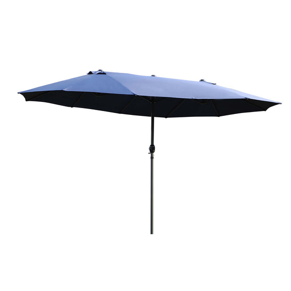 Outdoor Patio Umbrella with Twin Canopy