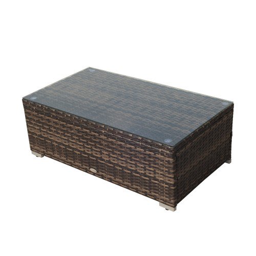 5pc Rattan Wicker Outdoor Sectional Sofa Patio Furniture Set - Beige