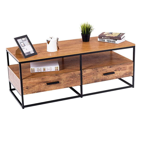 47" 2-Tier Coffee Table - Brown