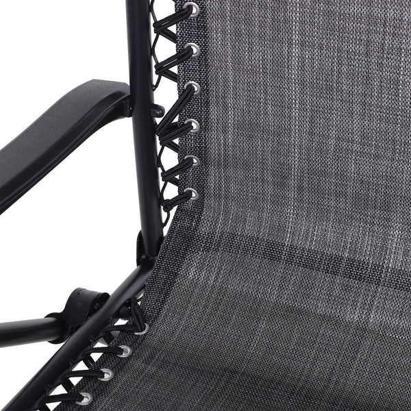 3pc Outdoor Garden Chair Set - Dark Grey
