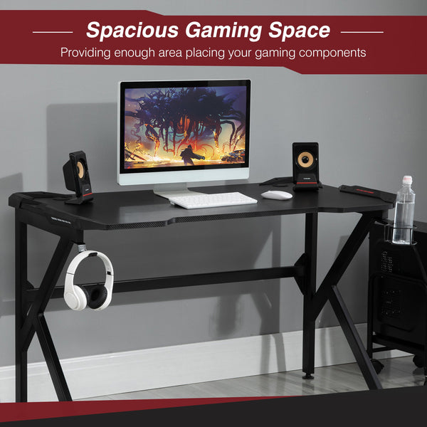 Computer / Gaming Desk with Cup Holder - Black