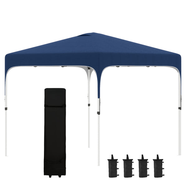 10' x 10' Height Adjustable Pop Up Tent - Navy Blue