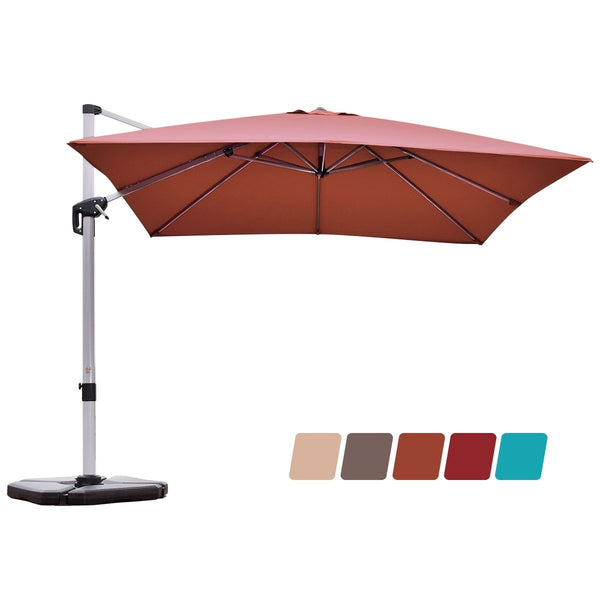 10ft Square Patio Umbrella - Brick Red