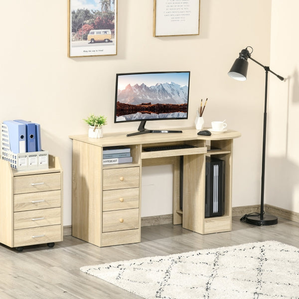 Computer Desk with Storage - Natural