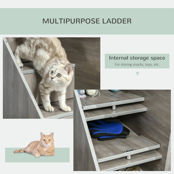 Cat/Pet Litter Box with Multipurpose Ladder - Oak