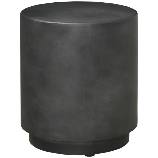 Round Accent Table - Charcoal Gray