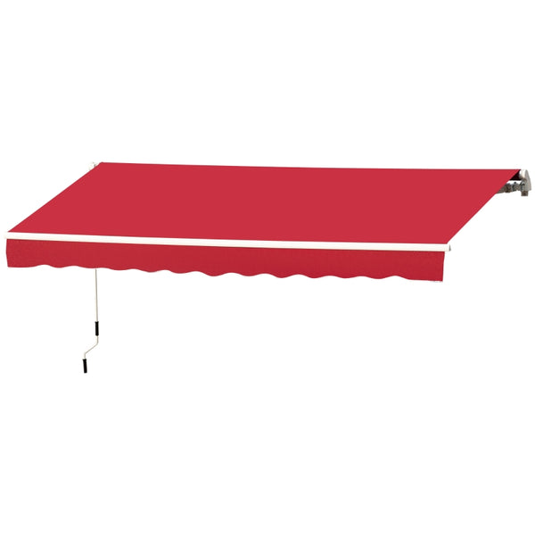 12' x 10' Outdoor Patio Retractable Window Awning - Wine Red