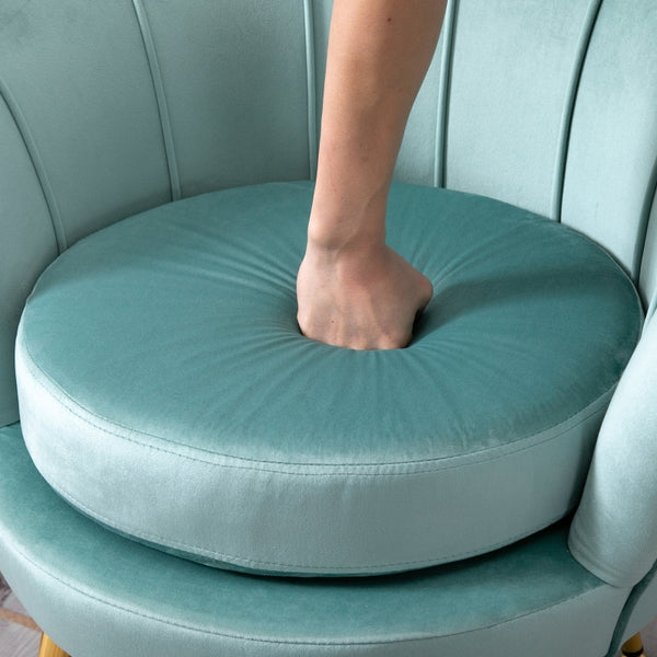 Modern Velvet-Touch Accent Chair - Green