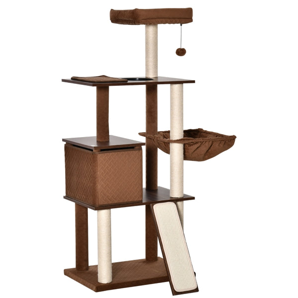 58" Cat Tree Activity Center - Brown