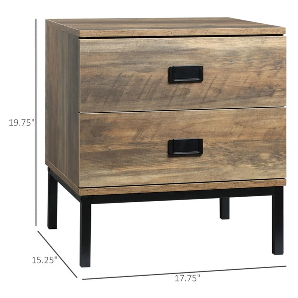 Nightstand with Storage - Coffee