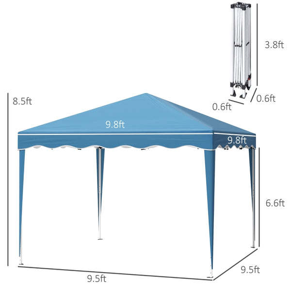 10' x 10' Pop Up Canopy Tent - Blue