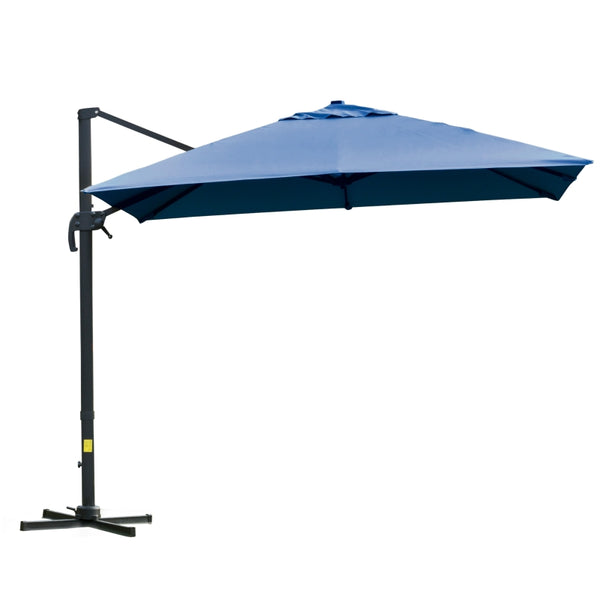 10ft. Rotatable Square Top Cantilever Umbrella - Blue