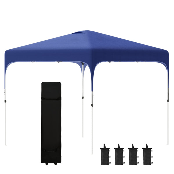10' x 10' Height Adjustable Pop Up Tent - Royal Blue